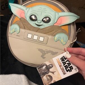 loungefly disney grogu baby yoda crossbody bag